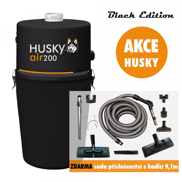 Centrální vysavač HUSKY AIR 200 BLACK EDITION
